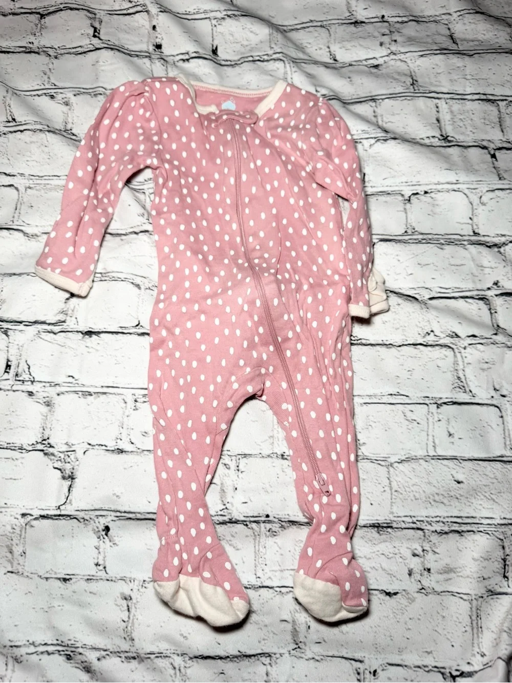 Cloud island. Pink footsie pajamas. Size 3-6 months